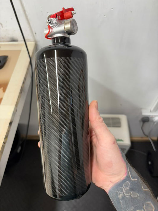 Carbon Fibre Footwell Extinguisher Kits